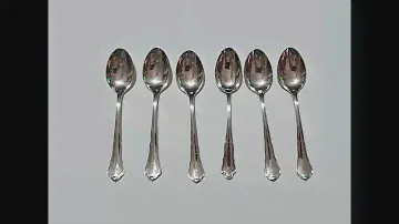 Серебряная , чайная ложка , 6 штук , 800 проба , общий вес 113 грамм