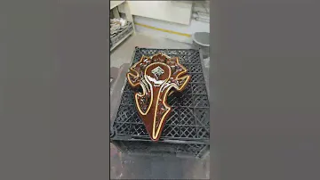 Герб (подставка) #изделияиздерева #wood #woodworking #деревообработка #подставка #worldofwarcraft