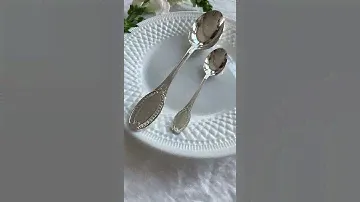 Серебряный набор из столовой и чайной ложек «Император»
